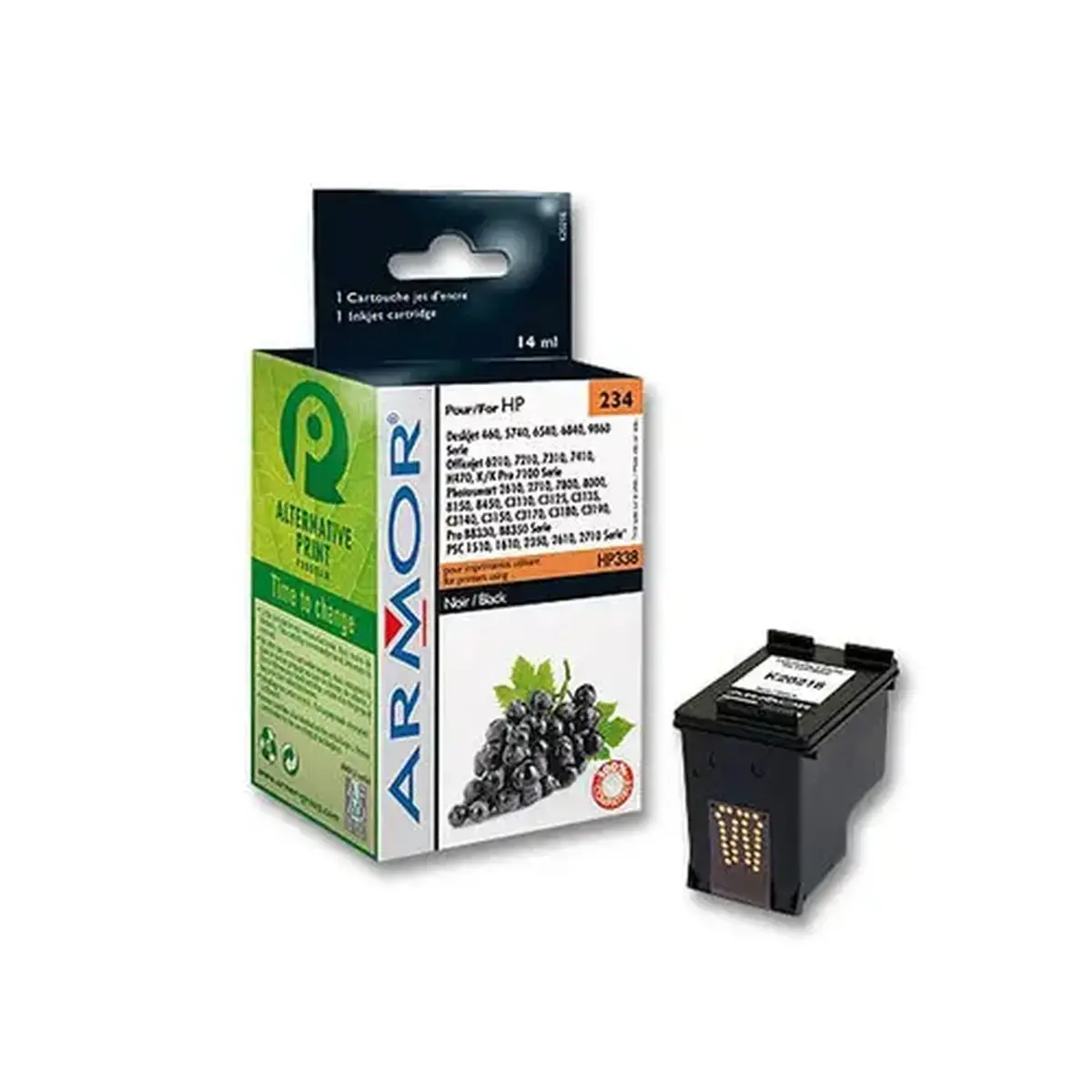 Inkjetcartridge ARMOR equivalent aan HP C8765A (Nr 338) - Zwart 