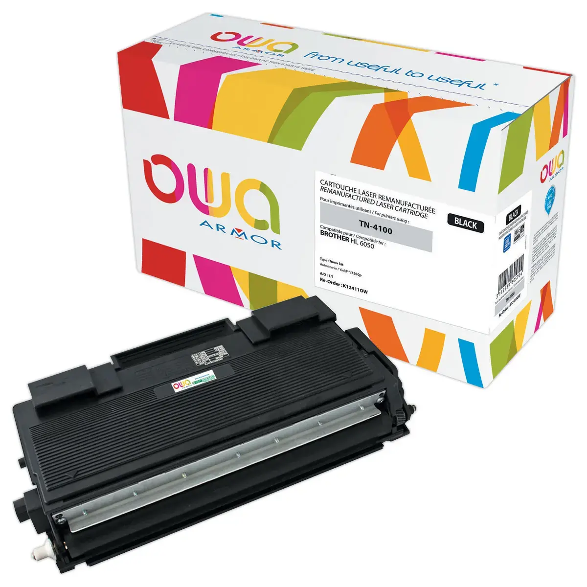 Lasercartridge ARMOR equiv. BROTHER TN4100 - Zwart