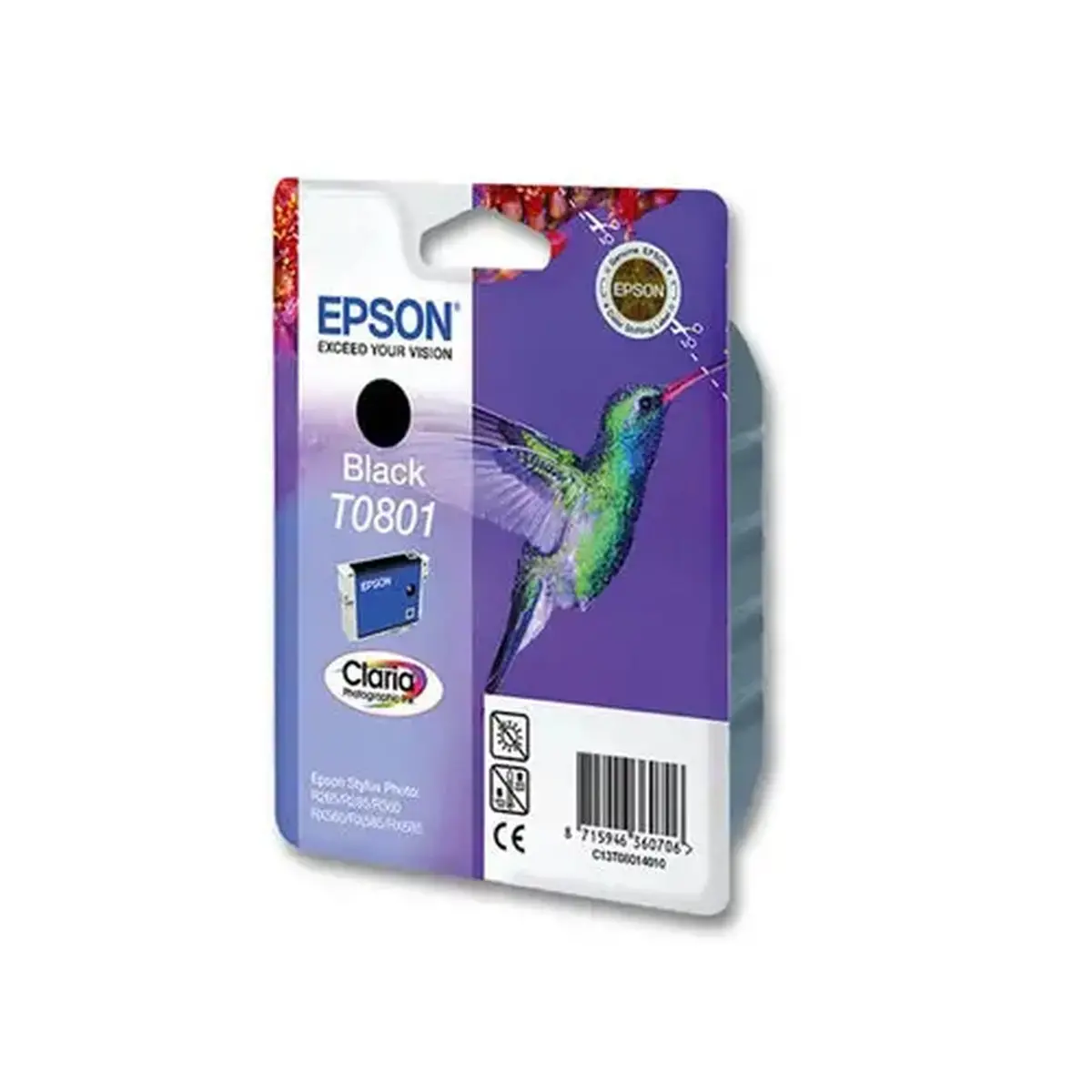 Inkjetcartridge EPSON T080140 - Zwart 