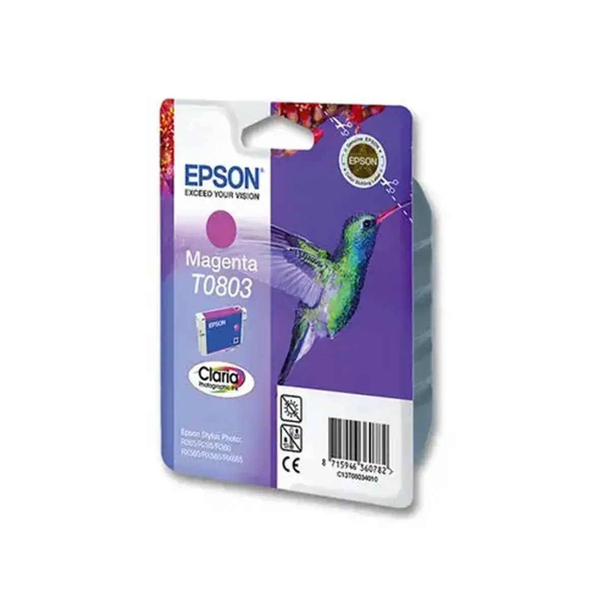 Inkjetcartridge EPSON T080340 - Rood