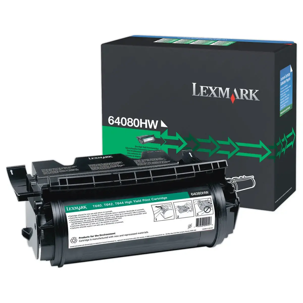 Toner LEXMARK 64080HW Gerecycleerd zwart