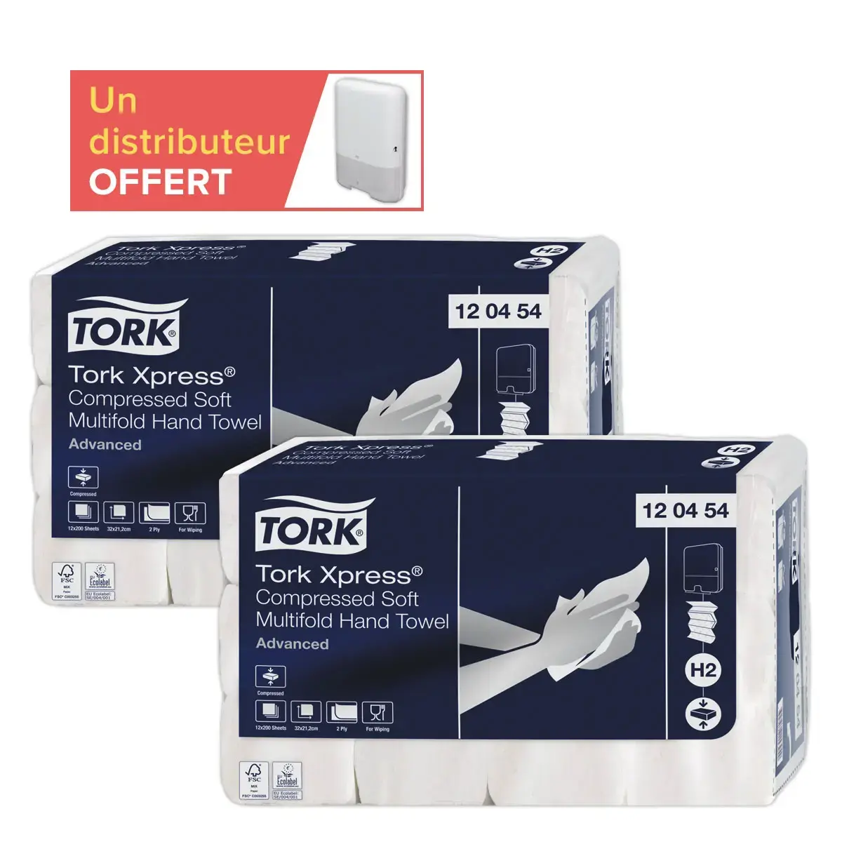 24 navullingen voor Tork Xpress M H2 geperste handdoekrollen - TORK