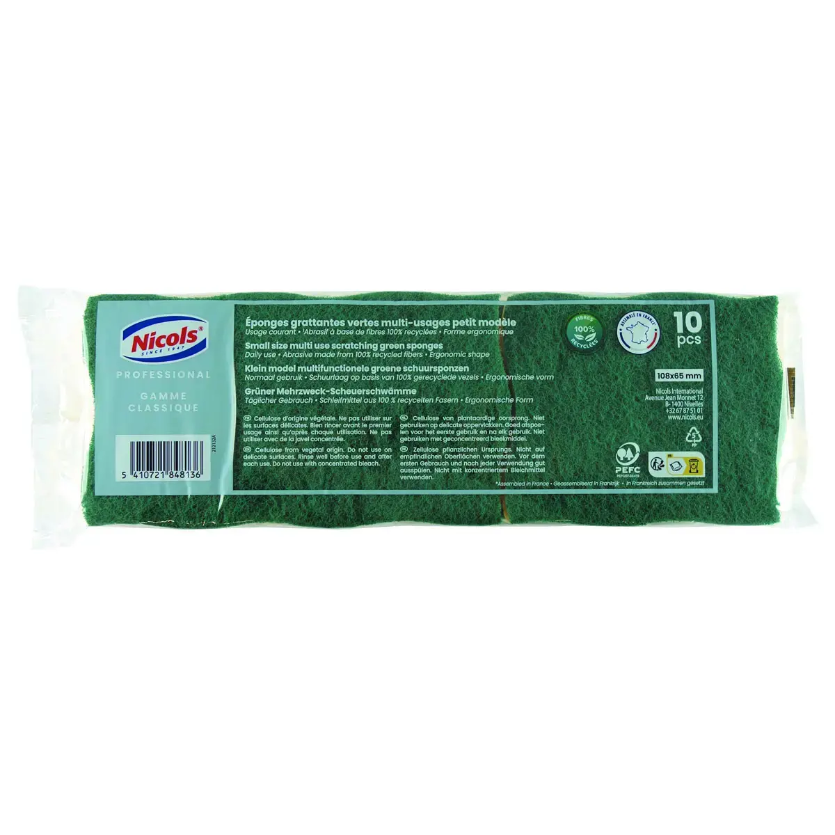 30 Tampons op sponsen + 10 gratis - 10,9 x 6,9 cm - Nicols