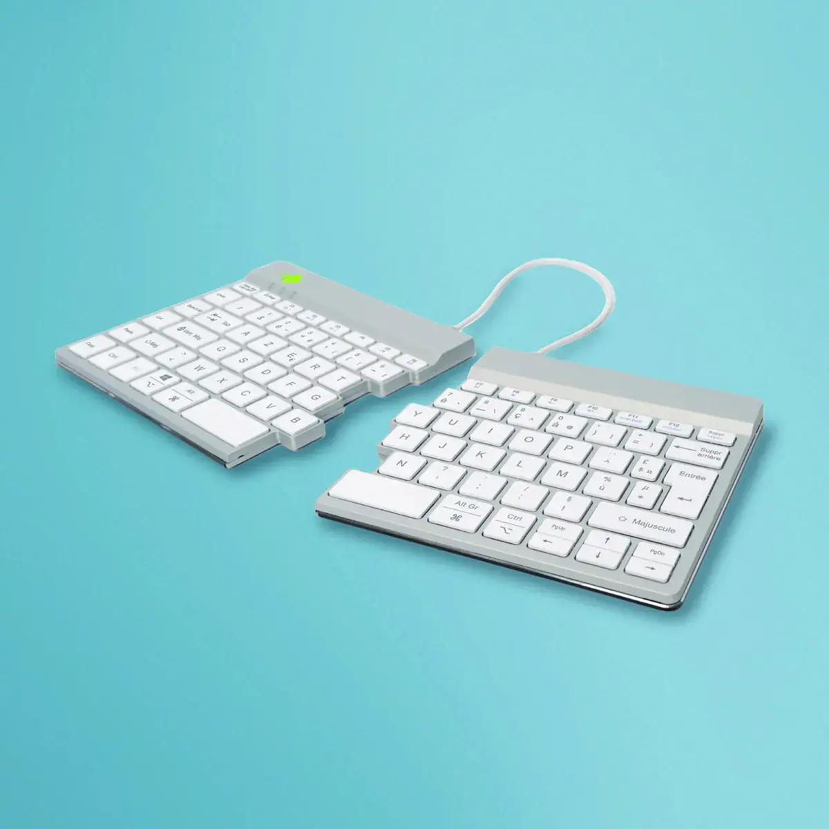 Wit ergonomisch Split Break-toetsenbord
