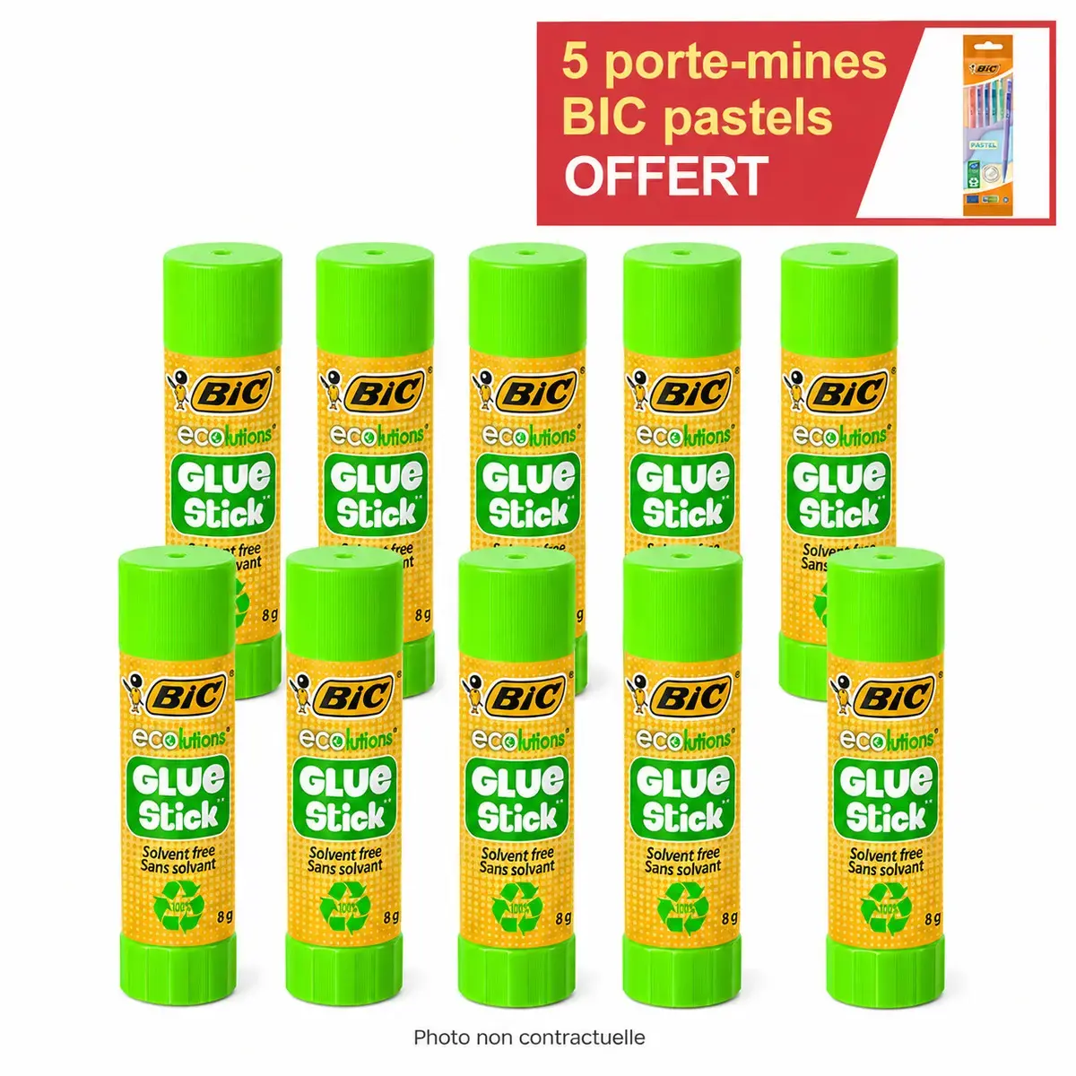10 Lijmstiften ECOlutions - 8 g - BIC 
