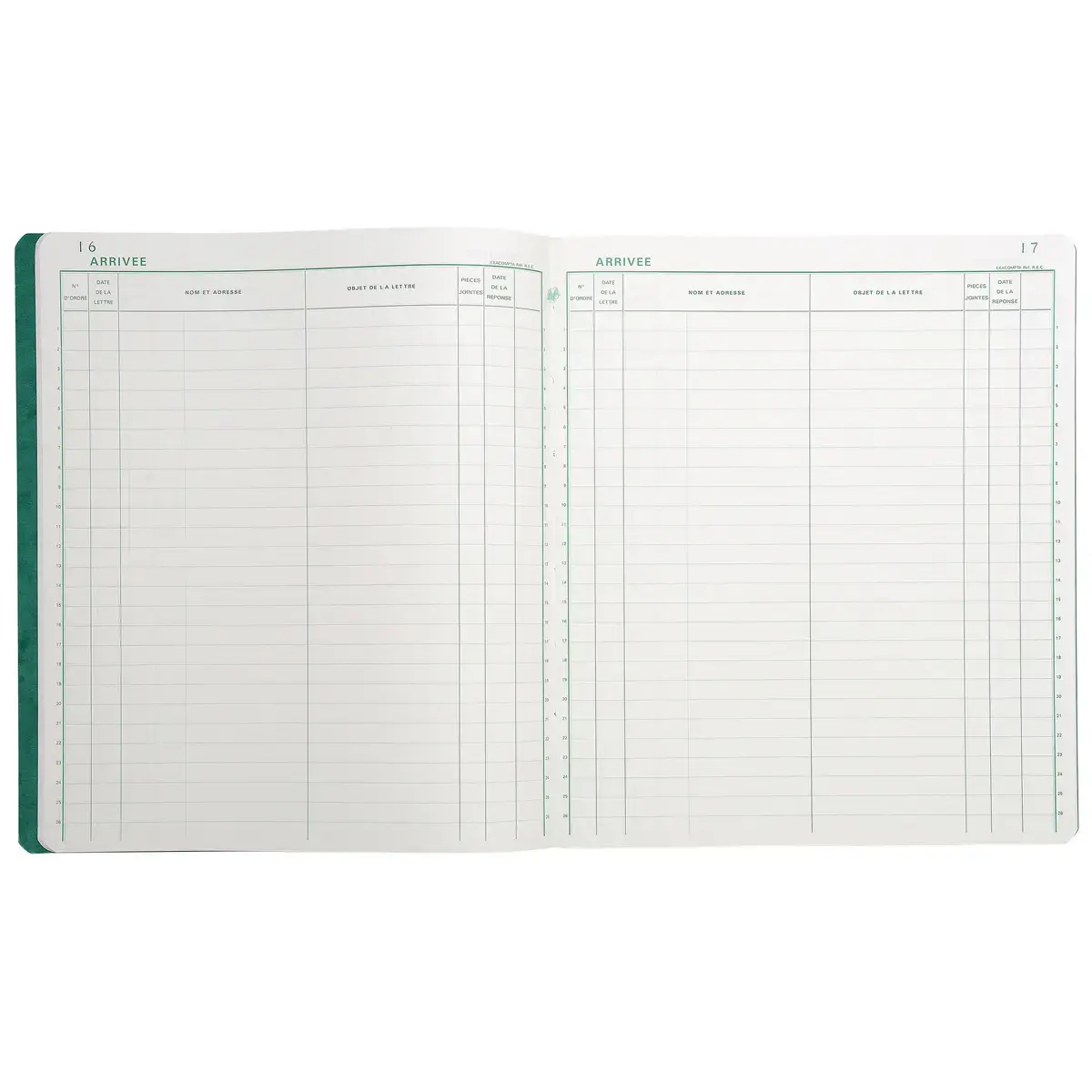 Pik 32 x 27 cm Postregistratie 26 regels 80 pagina's - Exacompta 