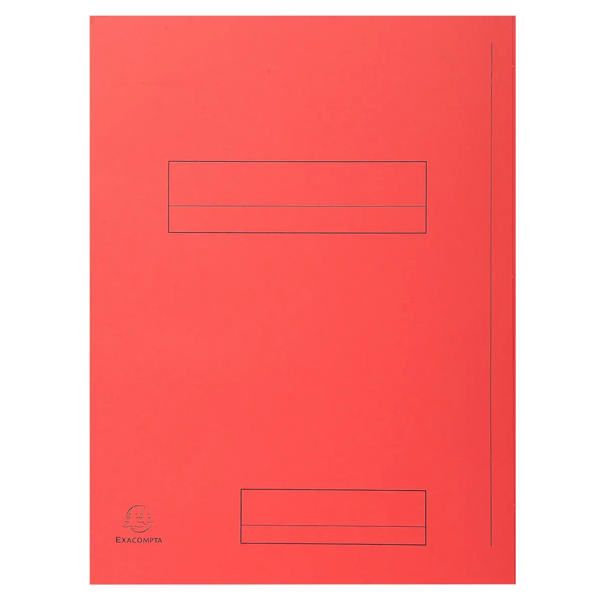 Pak van 50 bedrukte mappen met 2 kleppen SUPER 210 - 24 x 32 cm - Rood - Exacompta