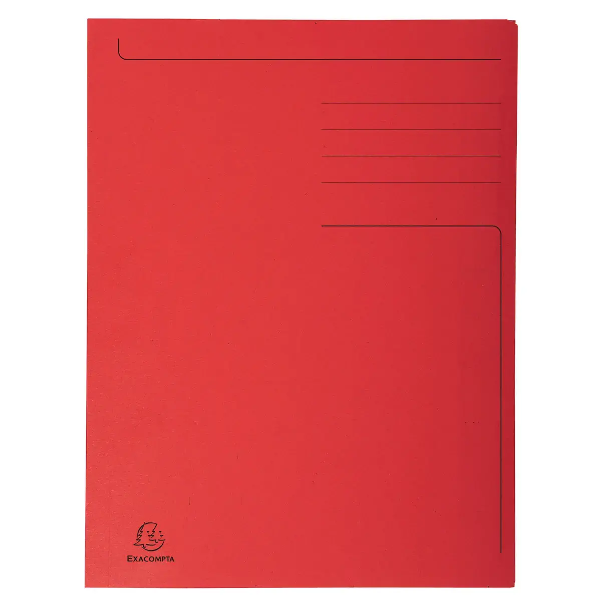 Map bedrukt 3 klep FOREVER folio rood