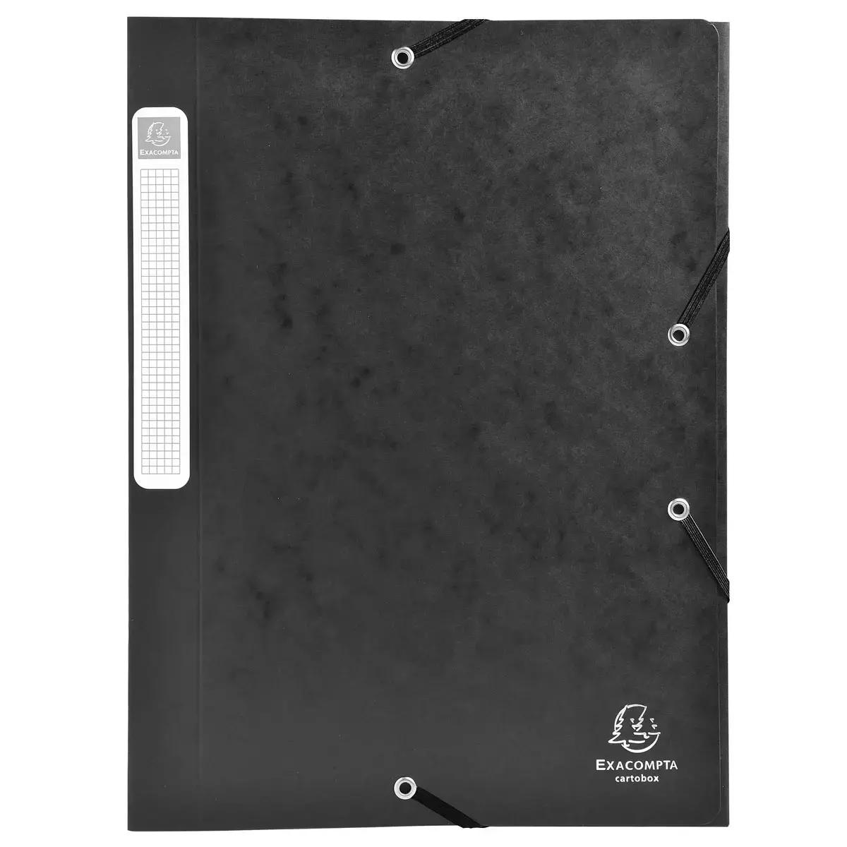 Vlak geleverde opbergdoos Cartobox Rug 25 mm Gelamineerd karton - A4 - Zwart - Exacompta