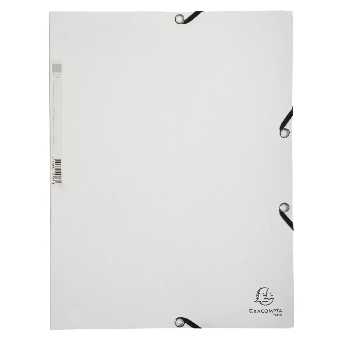 3-luiks map met elastieken, glanzend karton 400 g/m2 - A4 - Wit - Exacompta 