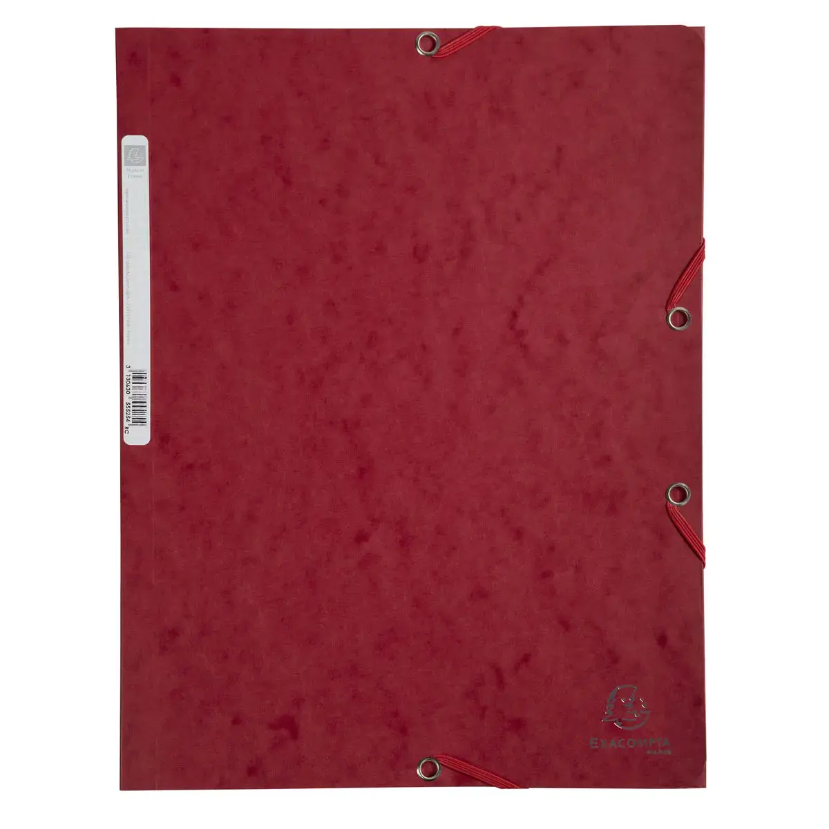 3-luiks elastische map met glanzende kaft 400 g/m2 - A4 - Kersrood - Exacompta 