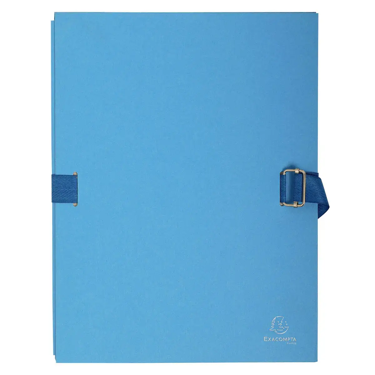 Map uitrekbare rug+klep papier li-blauw