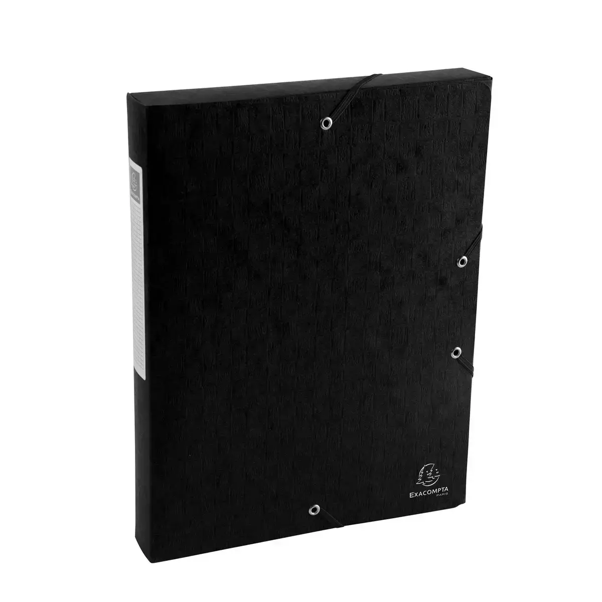 Opbergdoos Exabox Rug 40 mm Gelamineerde kaart Scotten - A4 - Zwart - Exacompta 