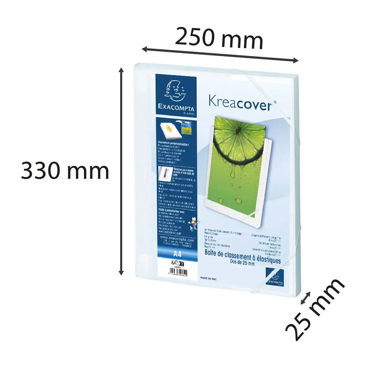 Klasseerdoos Kreacover PP rug 25mm wit