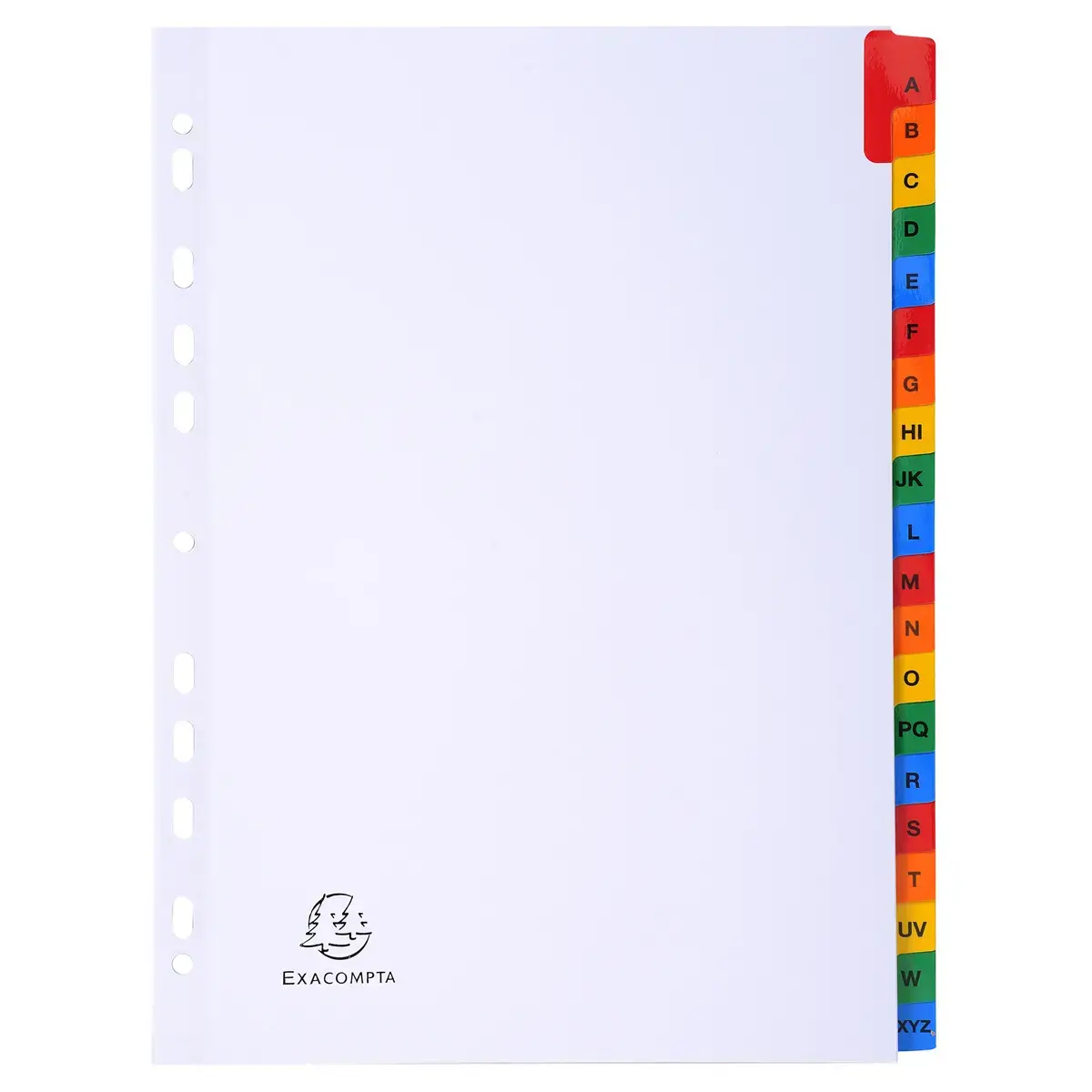 Tabbl.karton 160g A4 index A-Z wit 