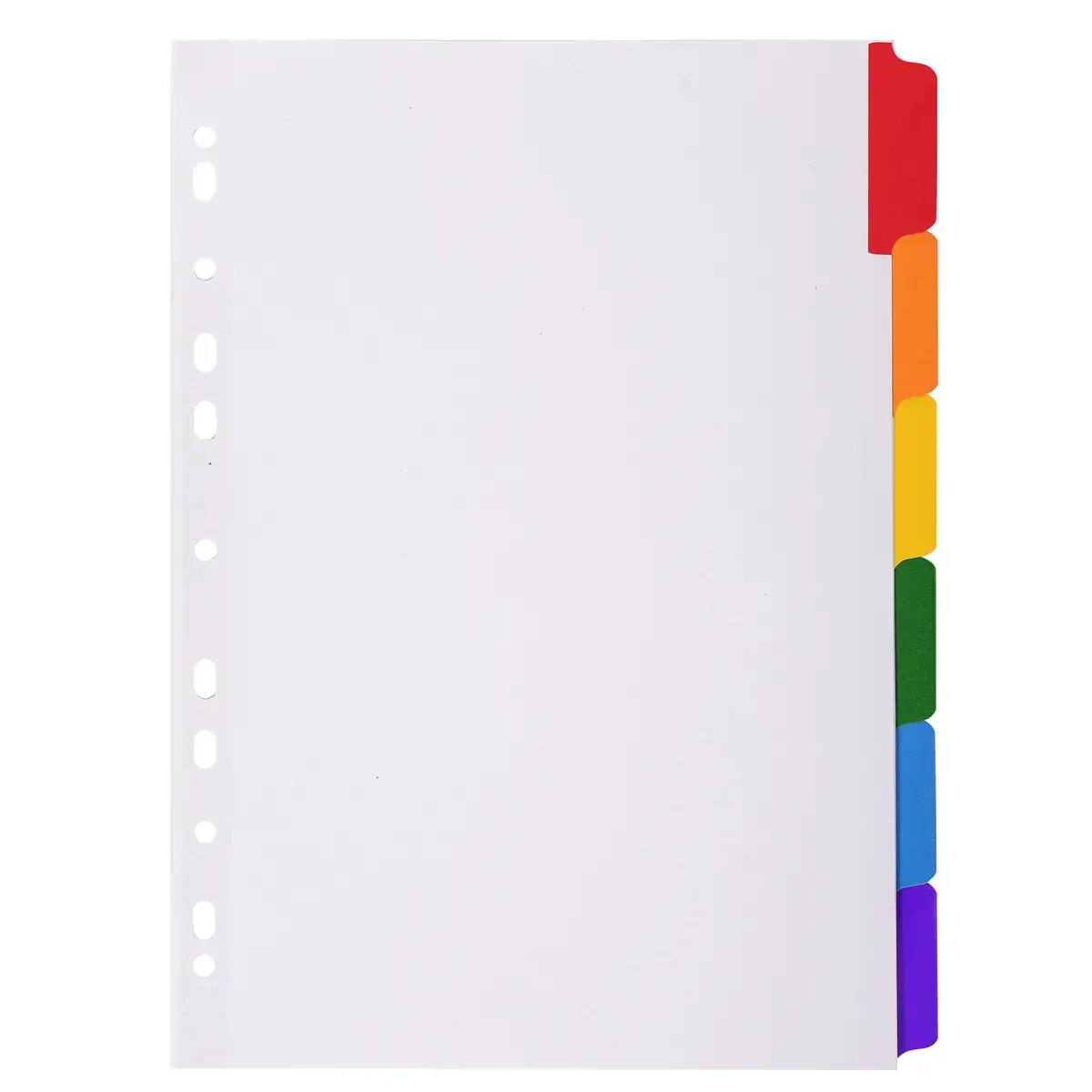 Tabbl.karton 160g A4 index 6 tabs wit
