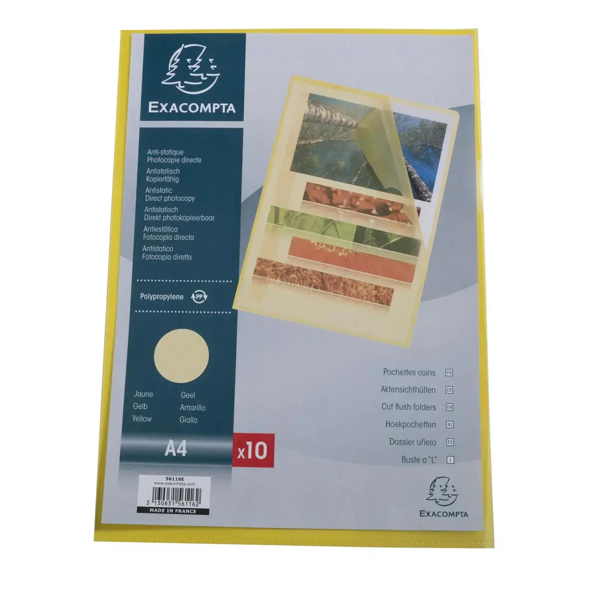 PK 10 L-map glad PP 12/100 A4 geel 