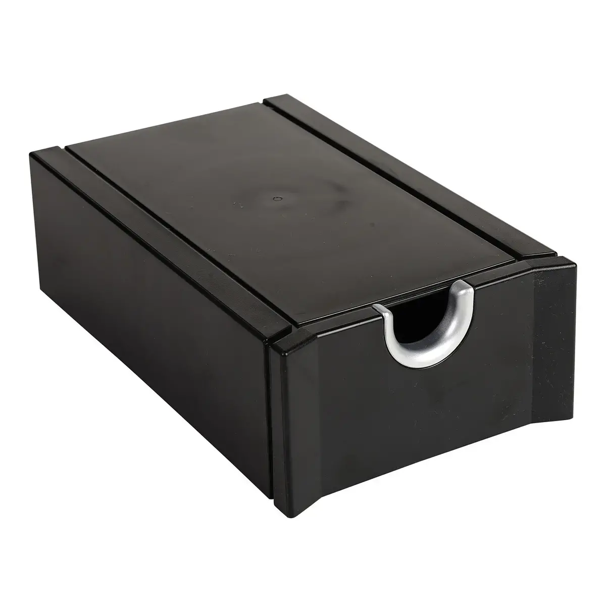 Bestand voor visitekaartjes Exactive - 61 x 114 x 190 mm - Zwart/zilver - Exacompta