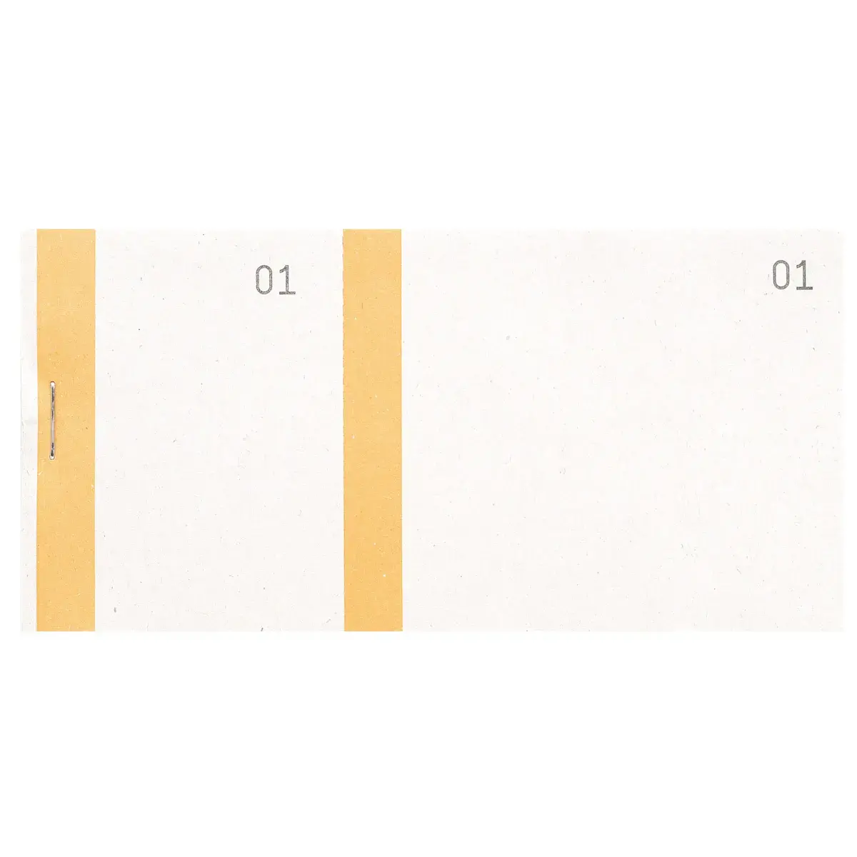 Verkopersblok met gekleurde strook 100 vellen met dubbele nummering - Formaat 6,6 x 13,5 cm - Oranje - Exacompta 