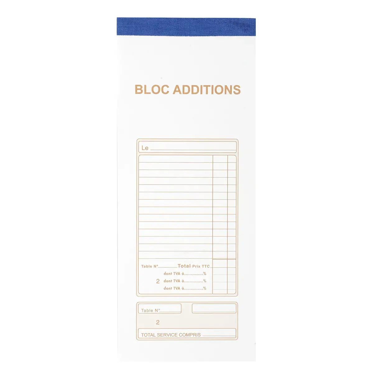 Blok Addition 50 genummerde zelfkopi&euml;rende vellen in duplicaat - Formaat 9,1 x 22,5 cm - Exacompta 