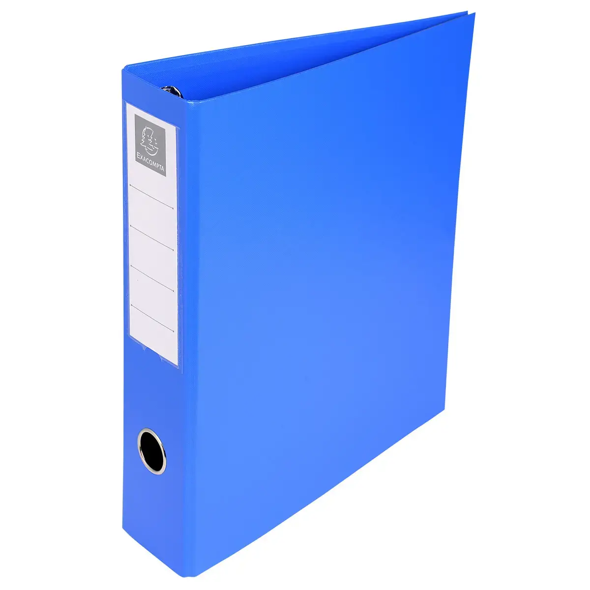 PVC omslagen map met 4 D-ringen van 50 mm aan de binnenkant van de achterflap - maximaal A4 - Blauw - Exacompta