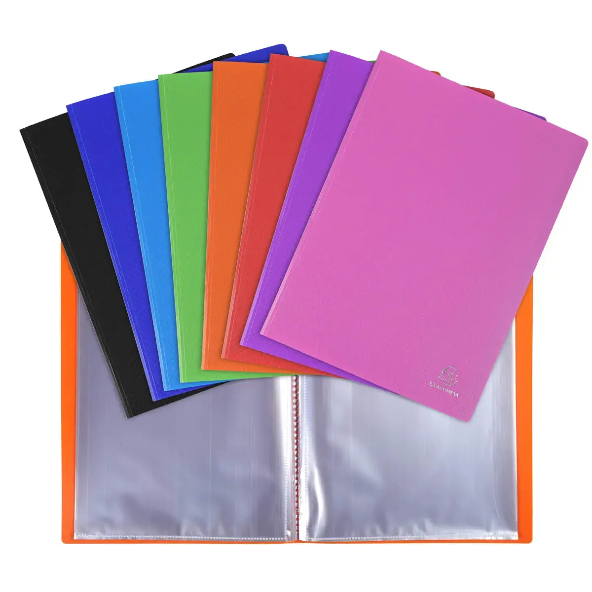 Polypropyleen documentenhoezen 5/10e OPAK kristalhoezen 100 pagina's - A4 - Assortiment kleuren - Exacompta