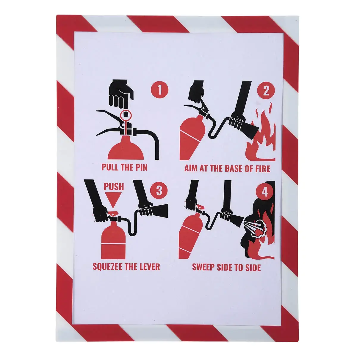 Magnetische veiligheidsdisplayhoes A4 - Wit/rood - Exacompta 