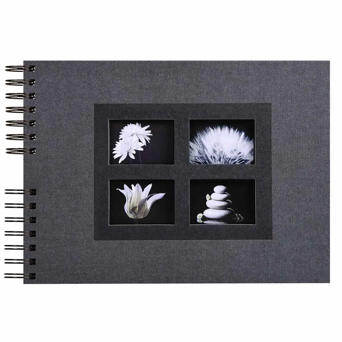 Spiraal fotoalbum 50 zwarte pagina's Passion - 32 x 22 cm - Zwart - Exacompta