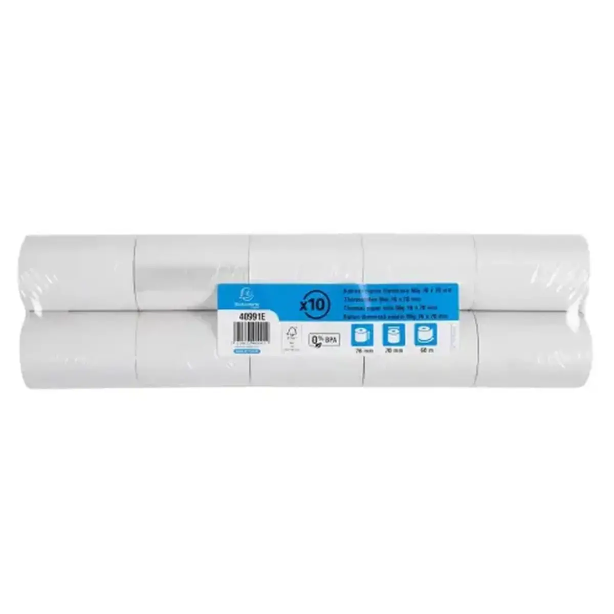Rol voor weegschaal 76 x 70 mm - 1-laags thermisch 55 g/m2 zonder BPA - Exacompta