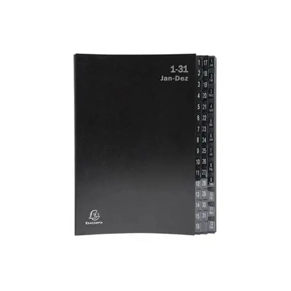 Economische stijve sorteerder Ordonator met 32 alfanumerieke vakken - 24 x 34 cm - Zwart - Exacompta 