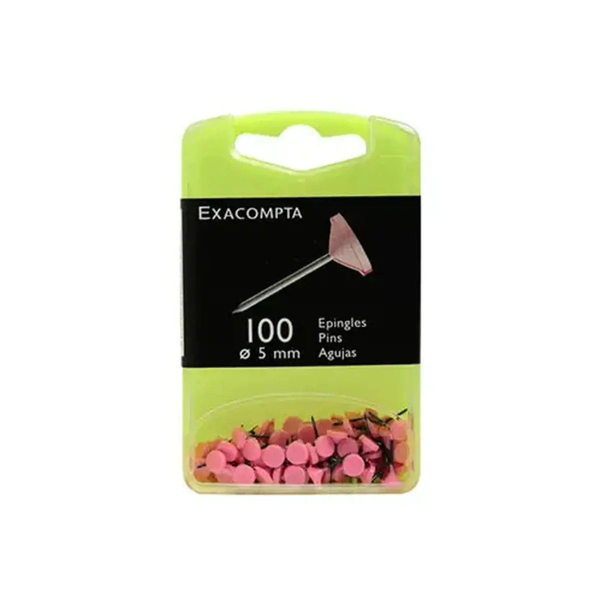BTE 100 SPILLETJES PLATTE KOP 5MM ROZE