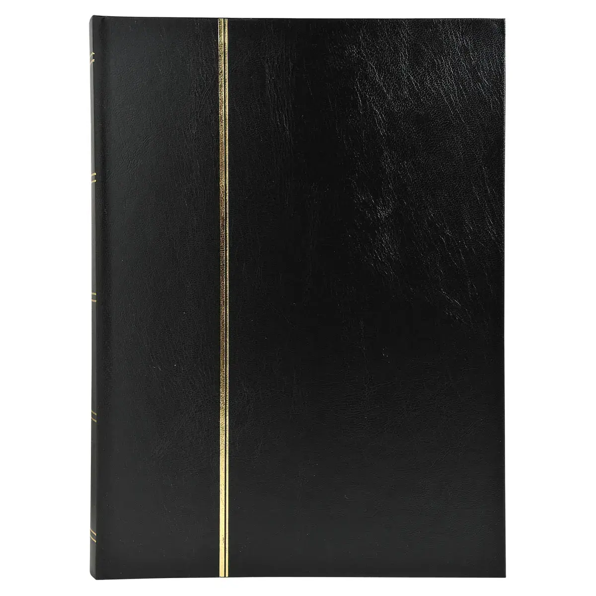 Album met nepleren omslag voor postzegels, 48 zwarte pagina's - 22,5 x 30,5 cm - Zwart - Exacompta