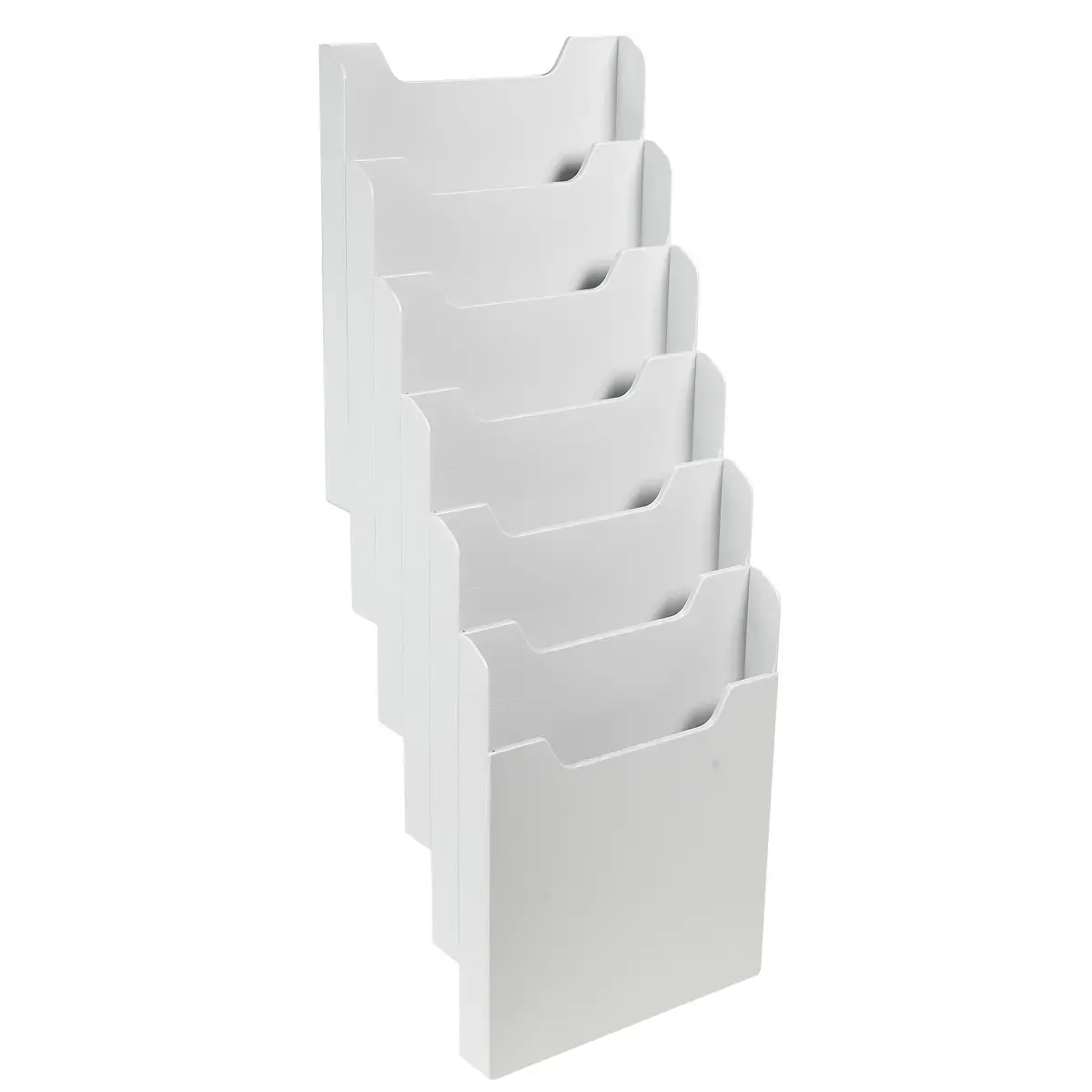 Verticale muurfolderhouder 6vak A4 grijs 