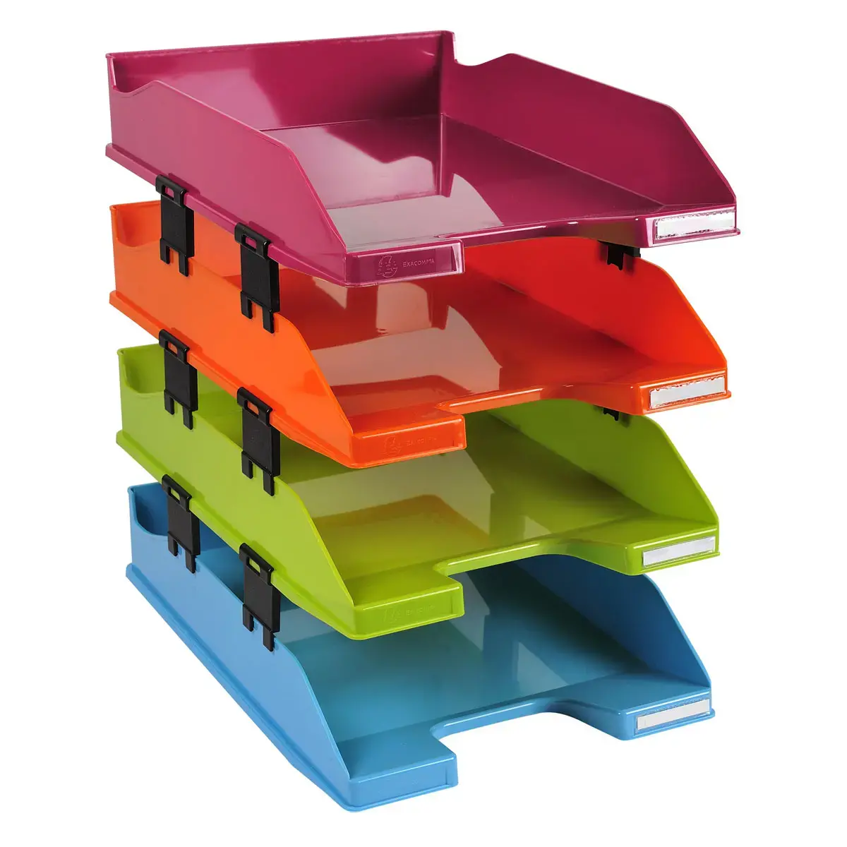 Set van 4 COMBO MIDI Aquarel brievenmanden - Gekleurde assorti - Exacompta