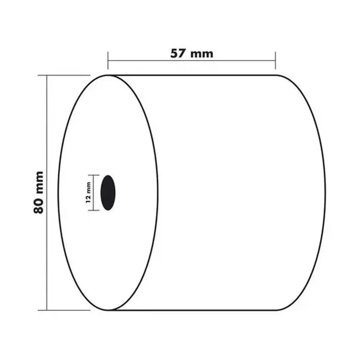 Bob 1pli therm 55 g 57 x 80 mm-76m (per 10) - Exacompta