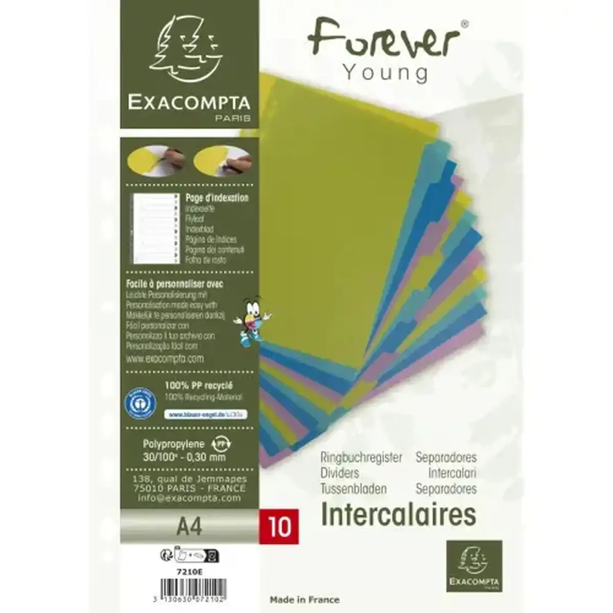 Intercalaires FOREVER YOUNG PP A4 10P