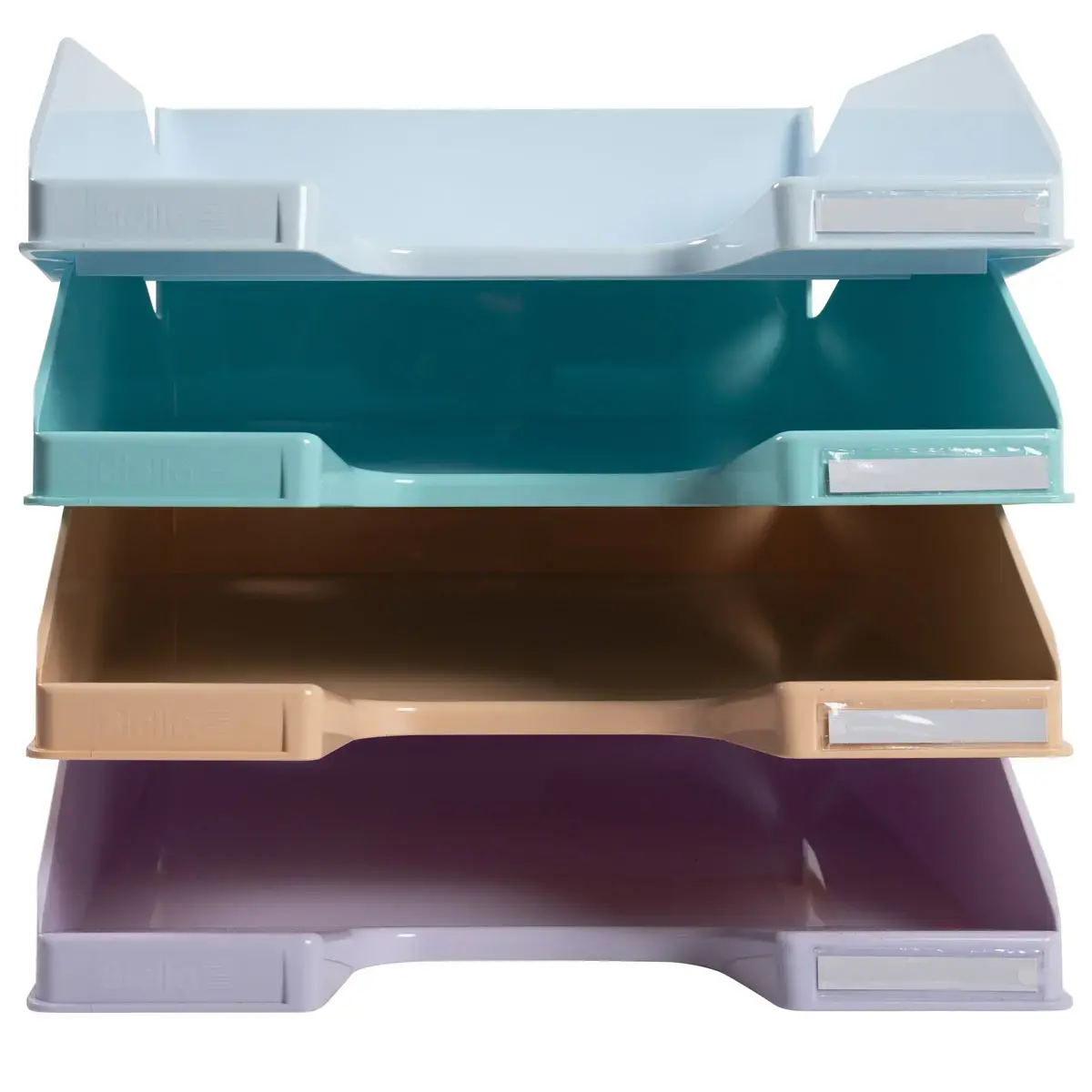 Set 4 brievenbakken COMBO pastelkleuren 