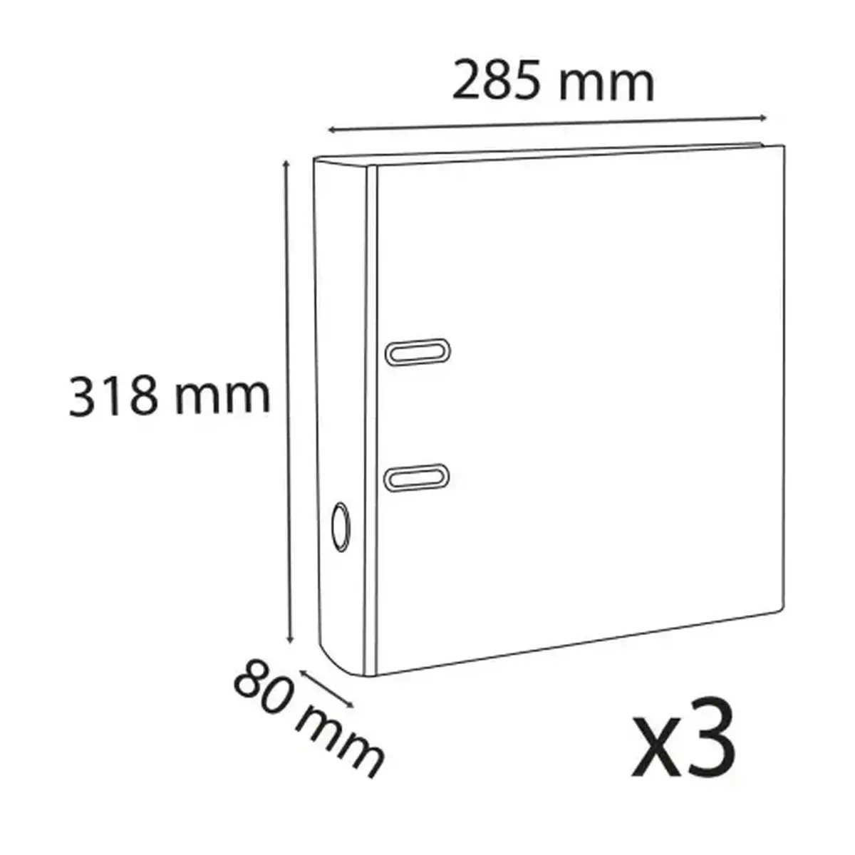 SET VAN 3 CL PP/Papier D80 A4 ORANJE 