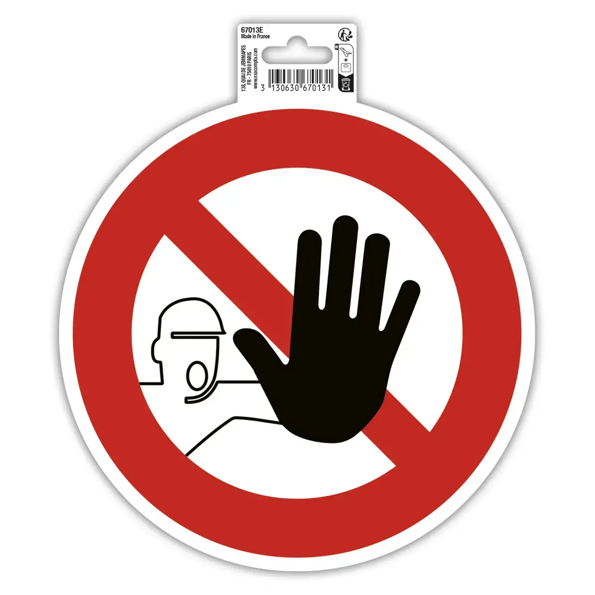 Plakbord toegang verboden 20cm