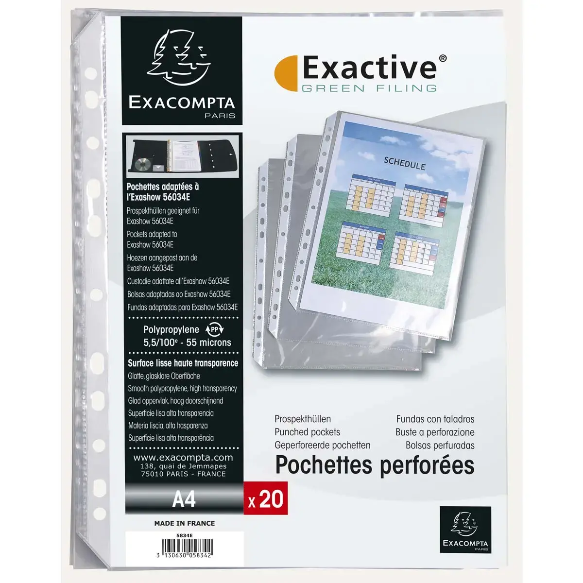 Zakje met 20 geperforeerde zakjes voor EXACTIVE