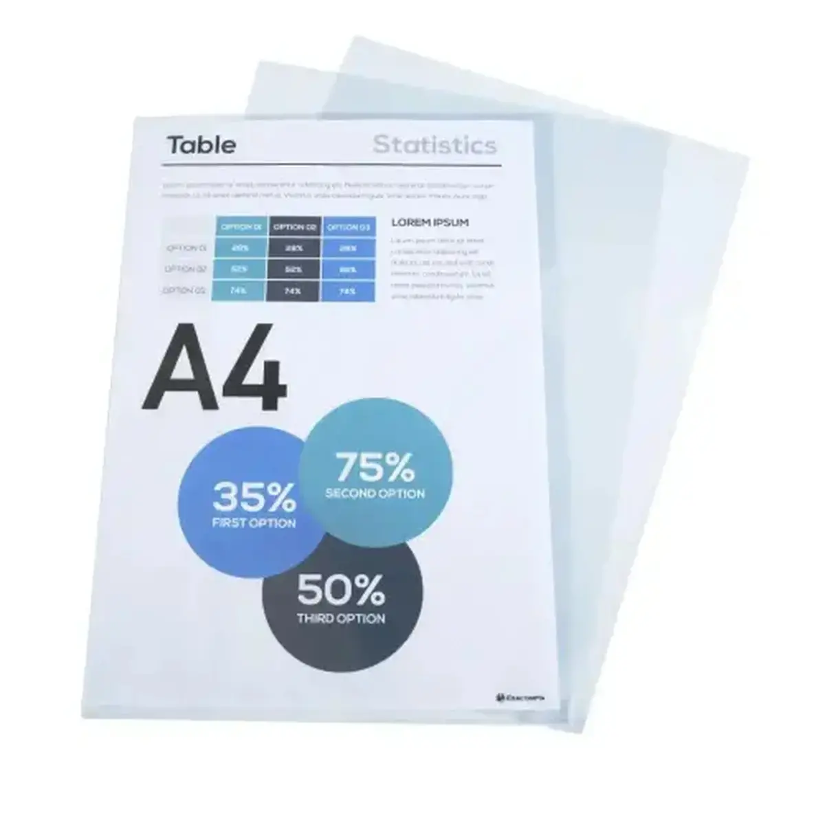 PK 100 L-mappen gekorrelde PP Stand. A4