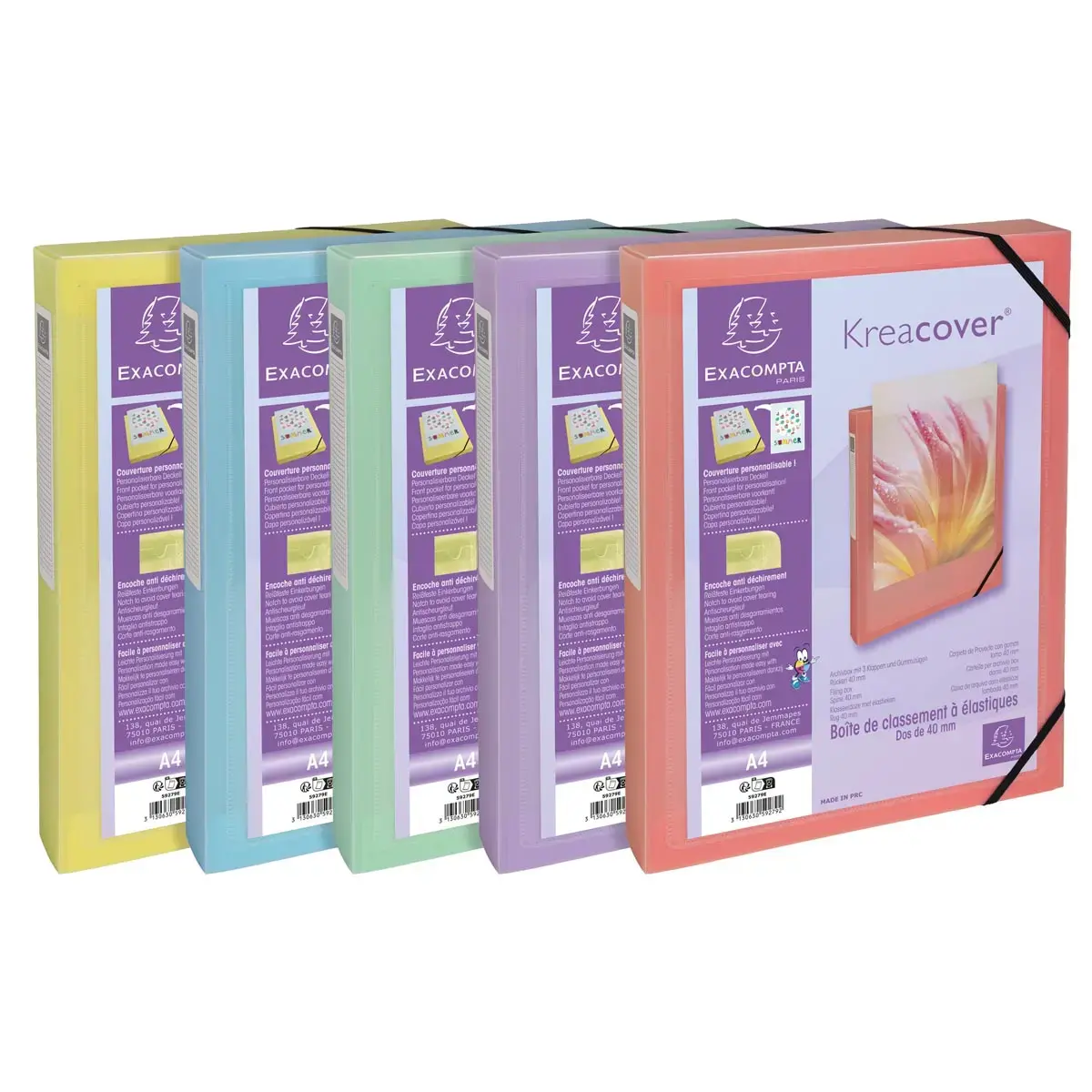 Klasseerdoos R40mm PP KREAC PASTEL geass