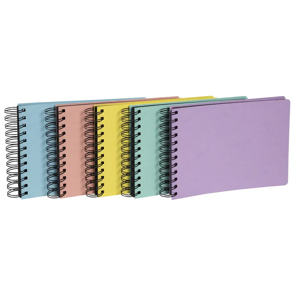 Spiraal fotoboek Aquarel - 23 x 16 cm - 50 zwarte pagina's - Assortiment kleuren - Exacompta