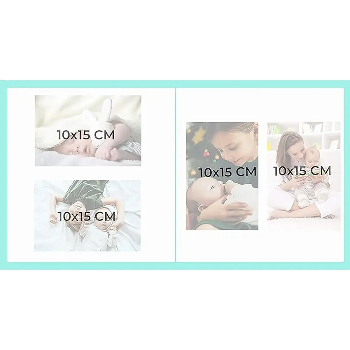 Boekalbum KAART - 30 pagina's - 25 x 25 cm - Roze en blauw - Exacompta 