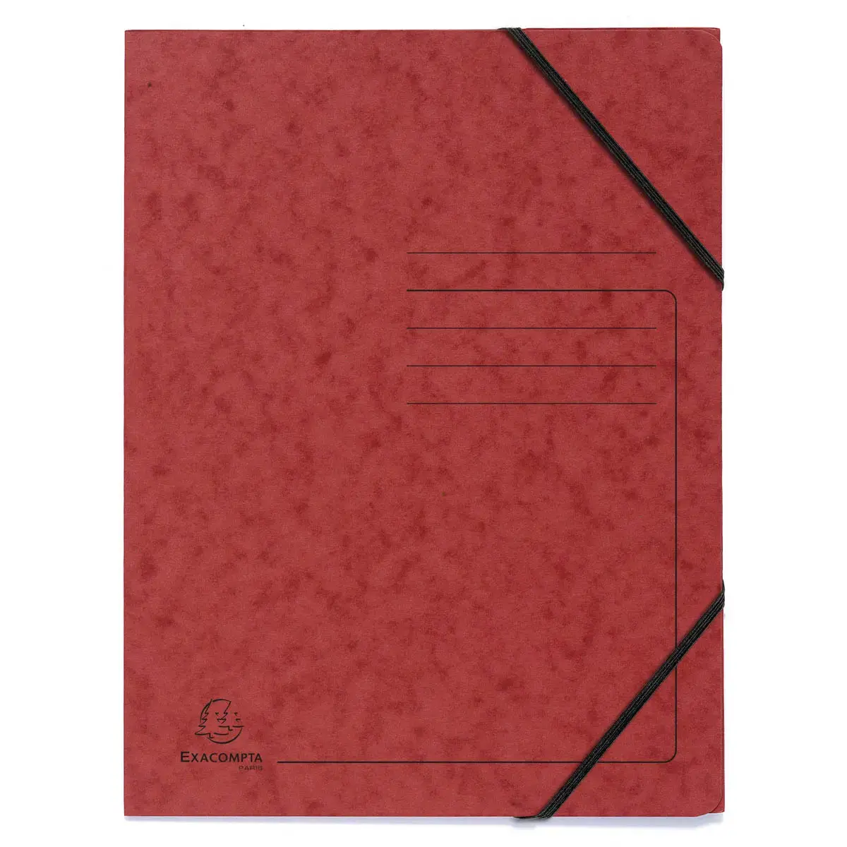 Elastomap z/klep. gedruckt 355g rood
