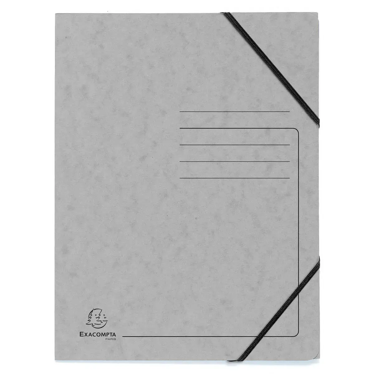 Elastomap z/klep. gedruckt 355g grijs 