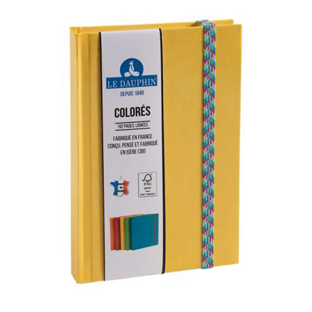 Gelijnd notitieboekje - 17 x 11 cm - 192 pagina's - Geel - Exacompta
