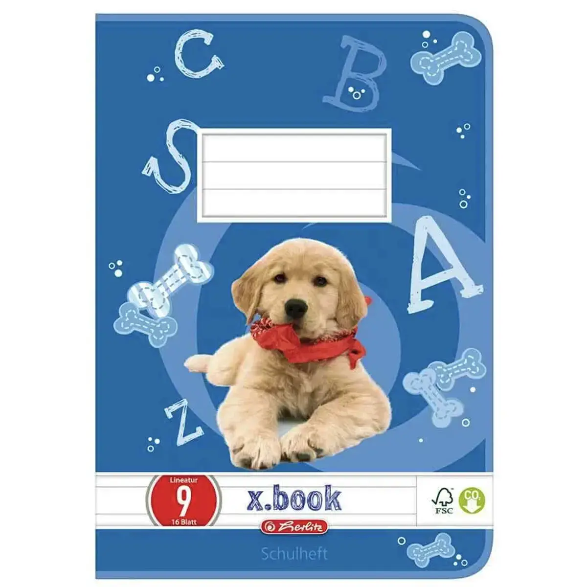 Cahier x.book - A5 - lijntjes 8v / rechthoeken - Herlitz 