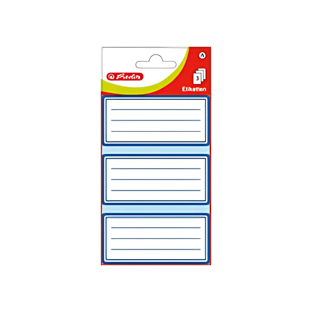 HERLITZ Boeketiketten, wit met blauwe rand