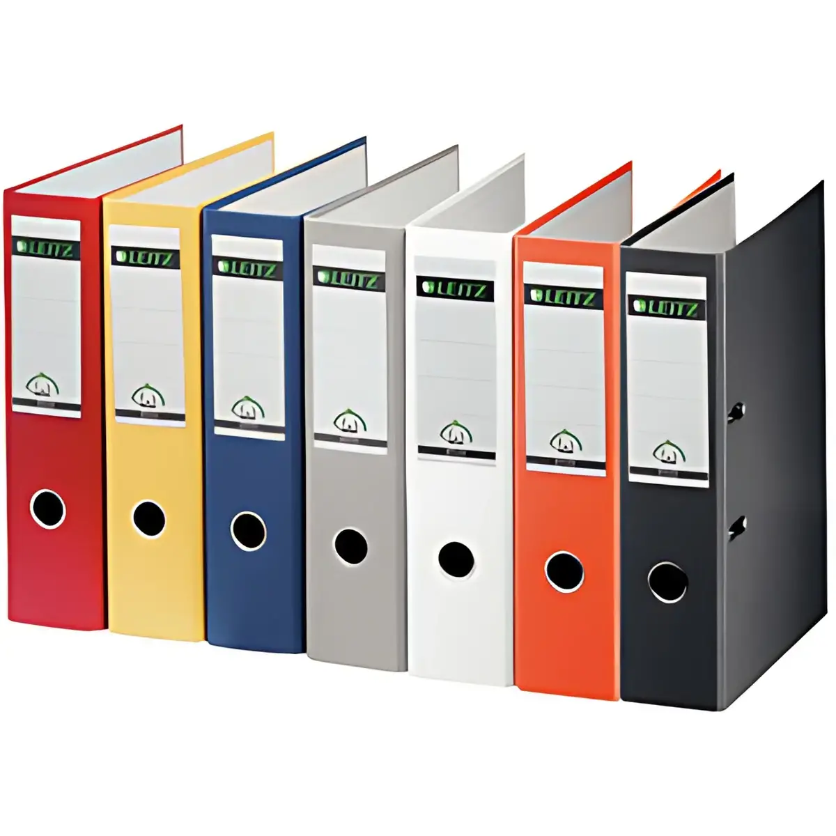 20 LEITZ plastic ordners, 180 graden, A4, 80 mm, oranje